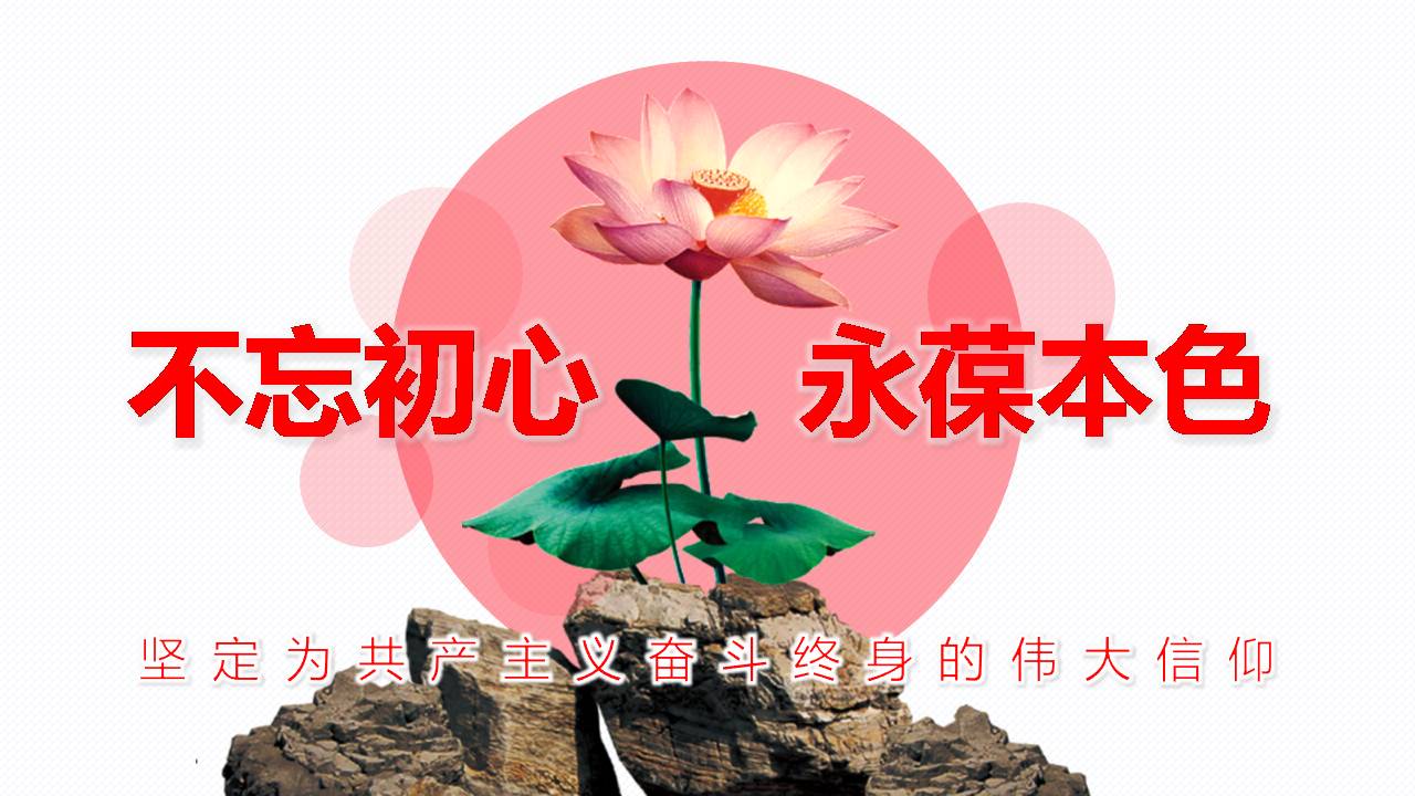 专题党课不忘初心坚定信仰做合格党员党课d19102604