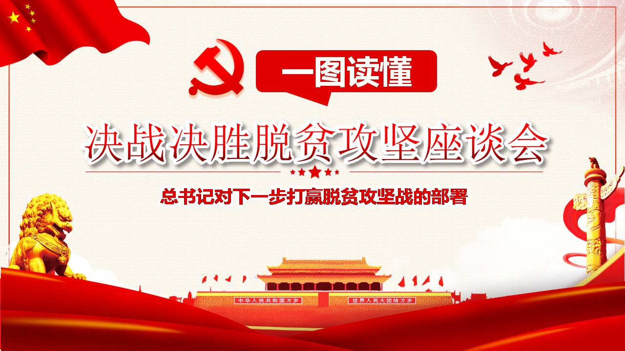 2020年决战决胜脱贫攻坚座谈会课件a2020032504