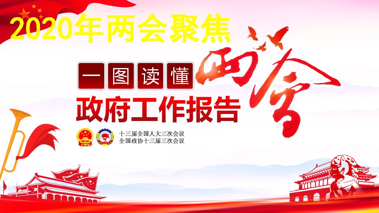 2020年一图读懂政府工作报告学习解读课件a2020052605